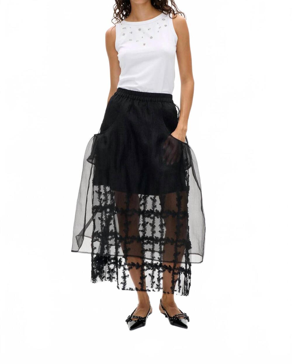 NEW BAUM UND PFERDGARTEN women's sevara skirt in black